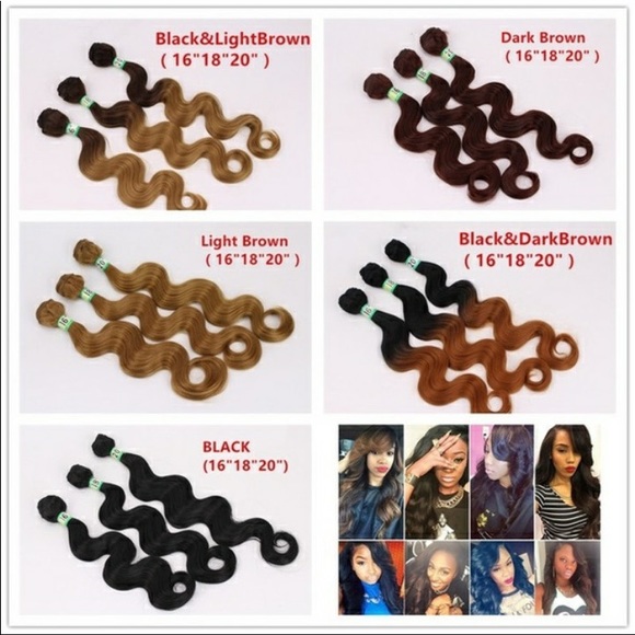 Brazilian Body Wave Synthetic Hair (3 bundles) main image 2